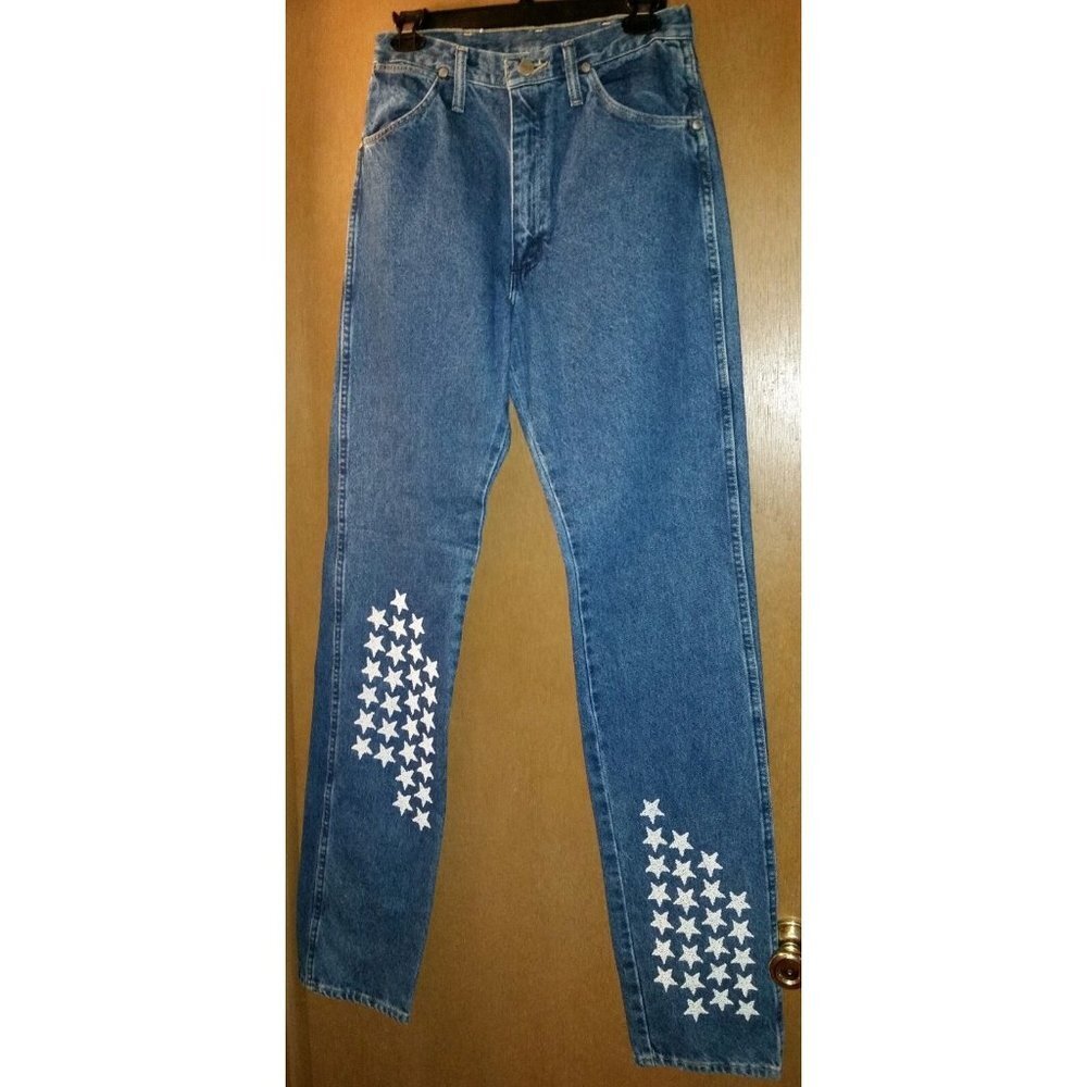 Vintage Wrangler Cowboy Cut Jeans w/Beading - Picture 1 of 9